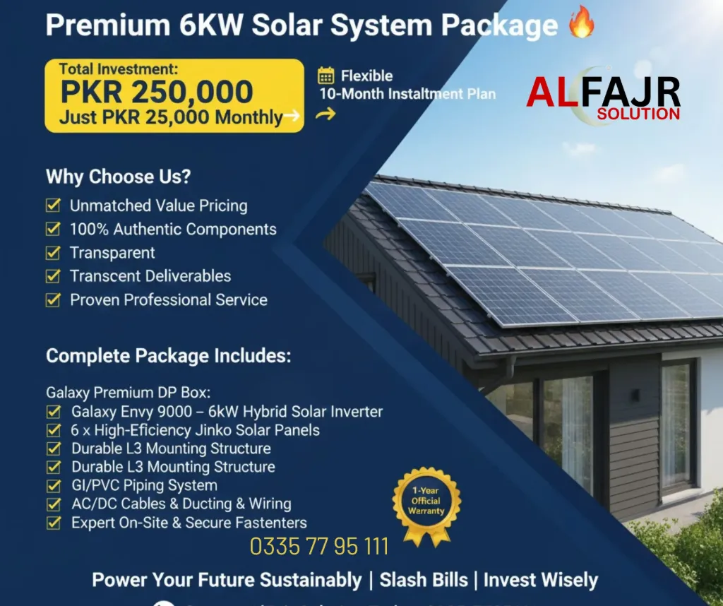 Premium 6kW Solar System Package (6kw Inverter + Full Installation)  